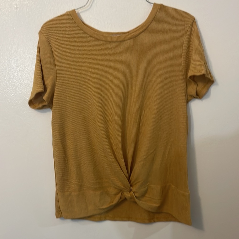 Pink Republic large gold pullover blouse shirt